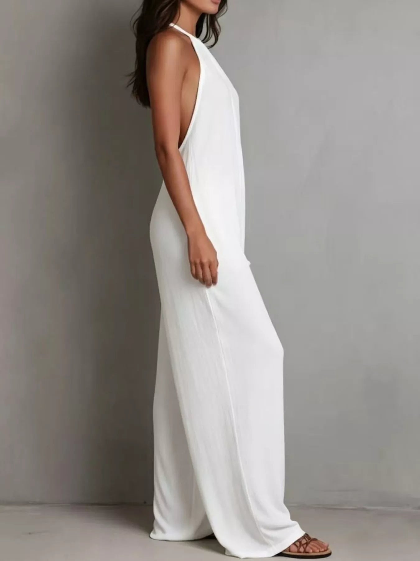 Sleeveless Wide Leg Jumpsuit 002 - Poppy & Pearl Edit