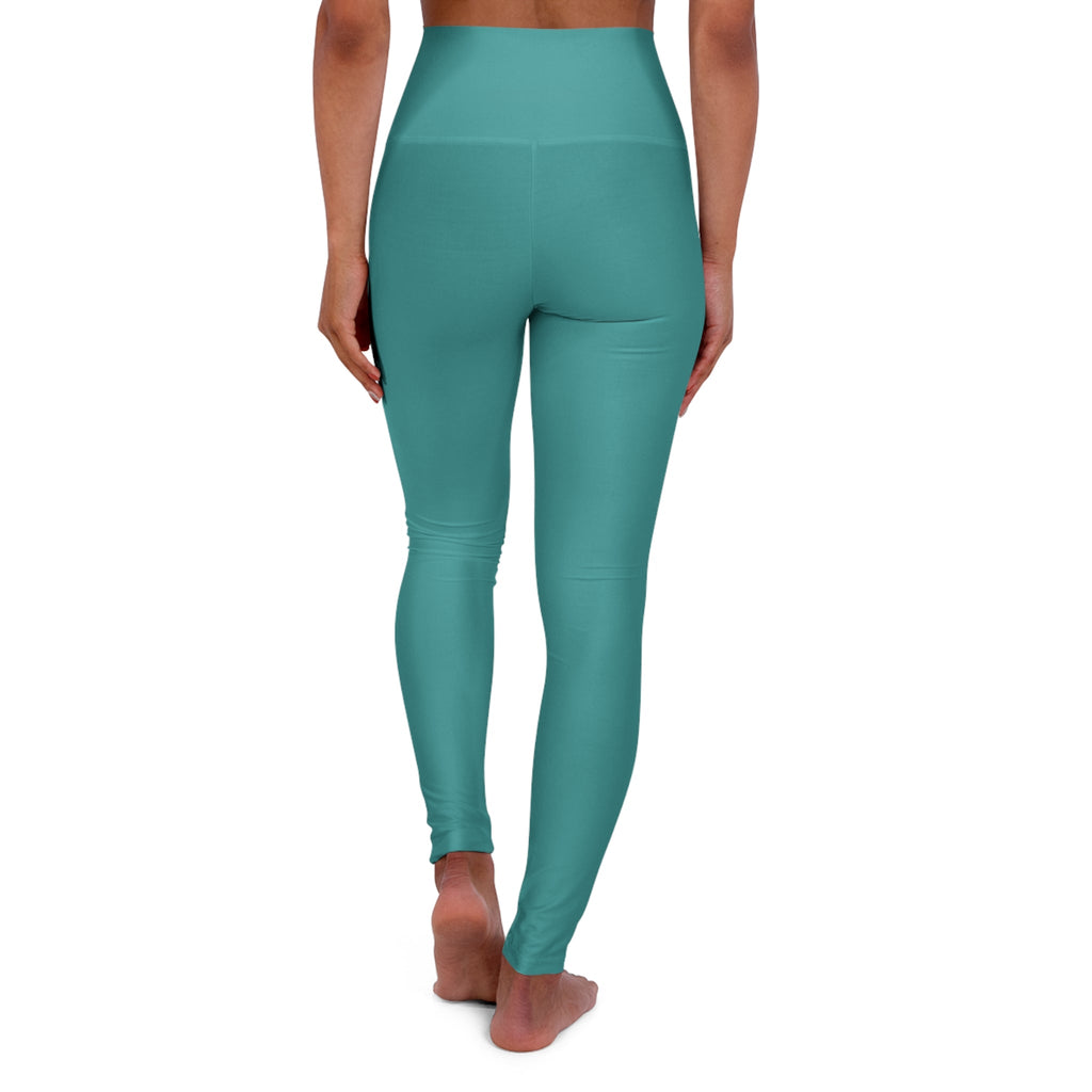 Womens High Waist Fitness Legging Yoga Pants Teal Green 003 - Poppy & Pearl Edit