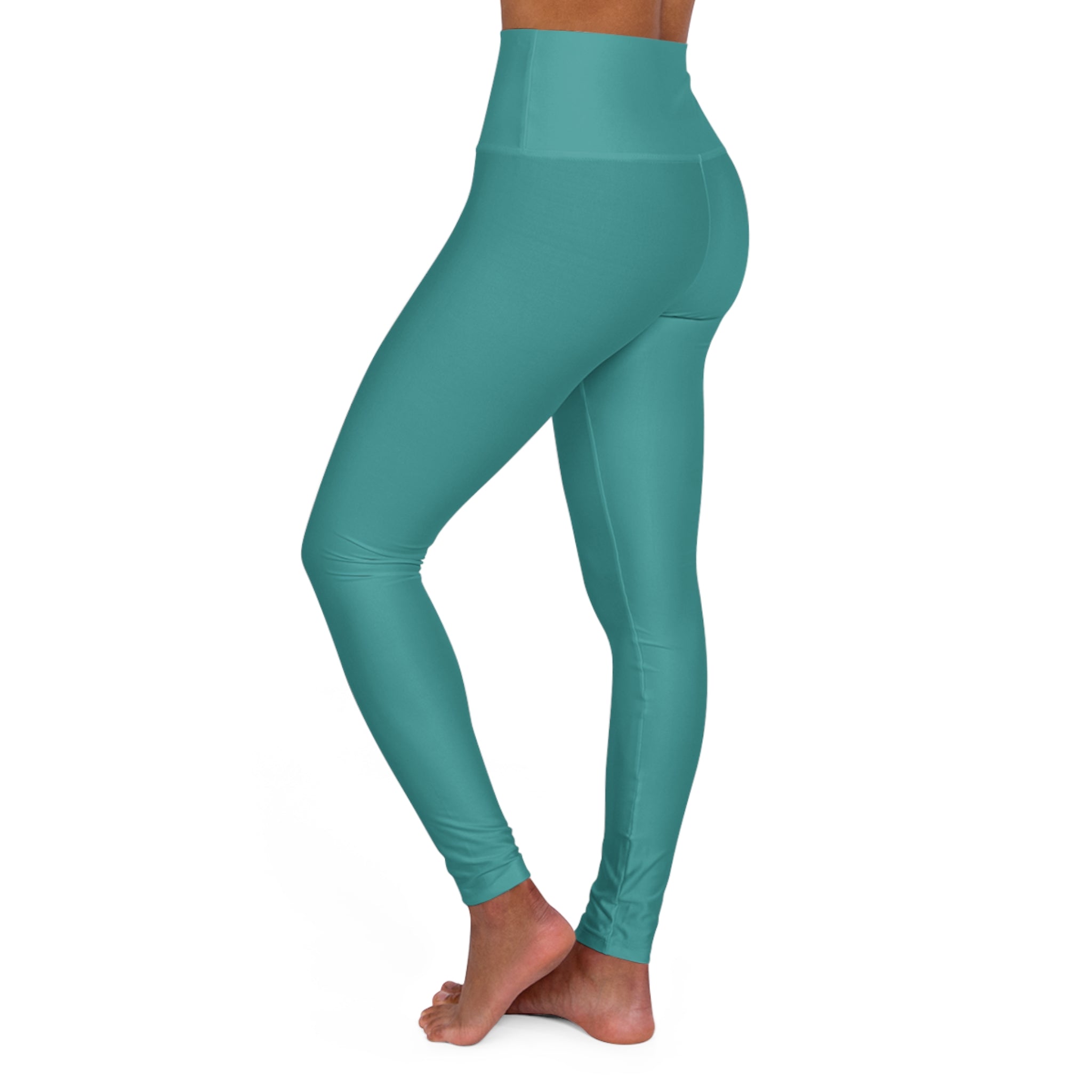 Womens High Waist Fitness Legging Yoga Pants Teal Green 004 - Poppy & Pearl Edit