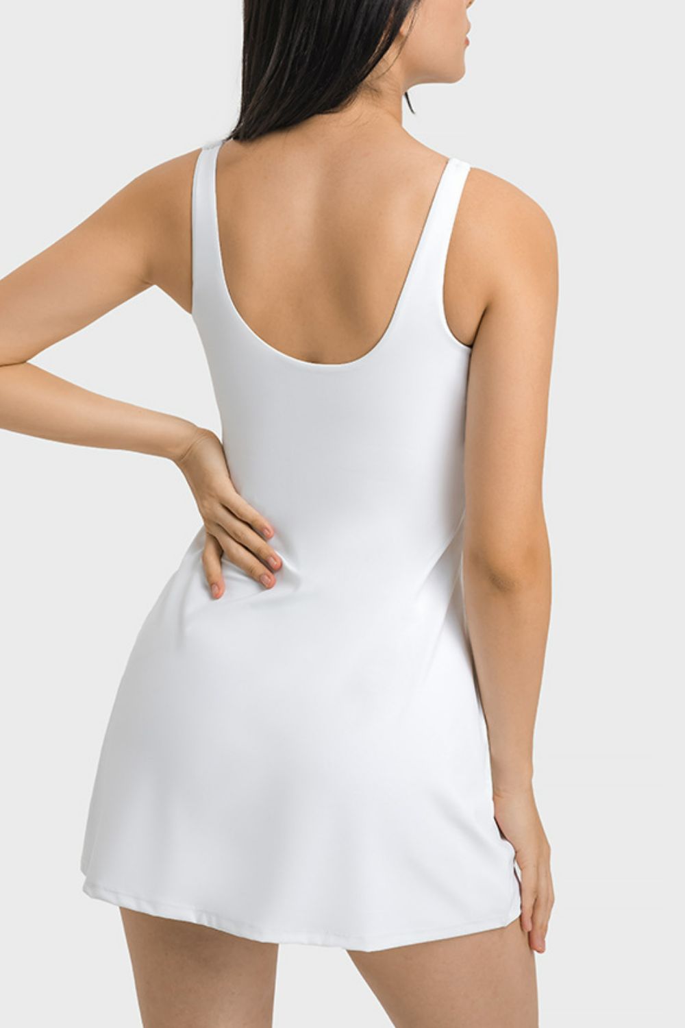 Millennia Square Neck Sports Tank Dress With Full Coverage Bottom 006 - Poppy & Pearl Edit