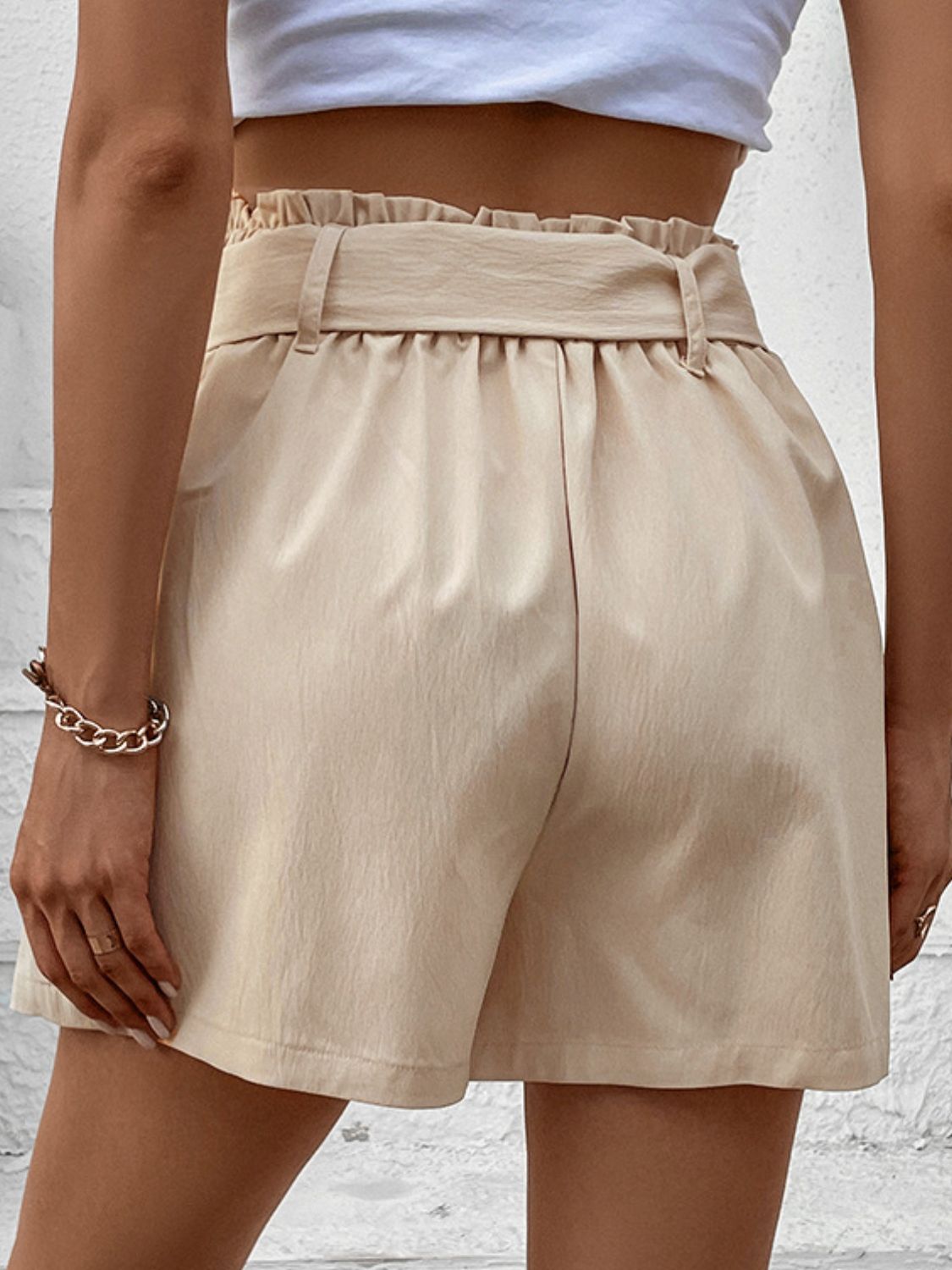 Perfee Belted Shorts With Pockets 003 - Poppy & Pearl Edit