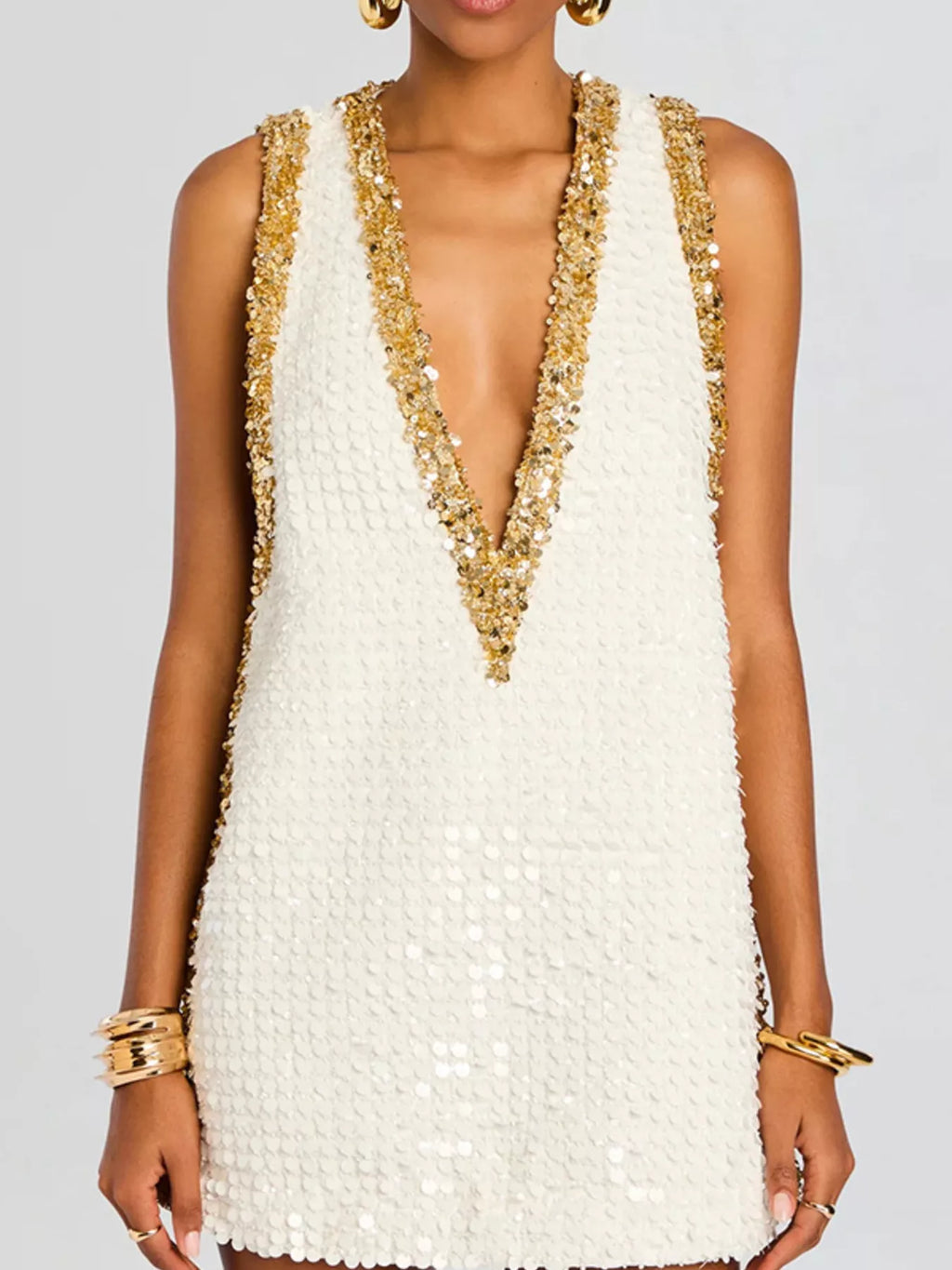 Sequin Embellished Sleeveless Mini Dress 002 - Poppy & Pearl Edit