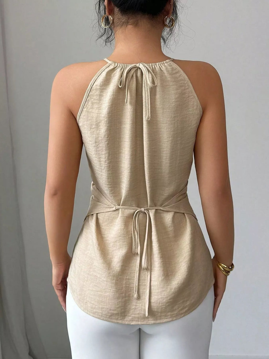Halter Neck Crisscross Cami 005 - Poppy & Pearl Edit