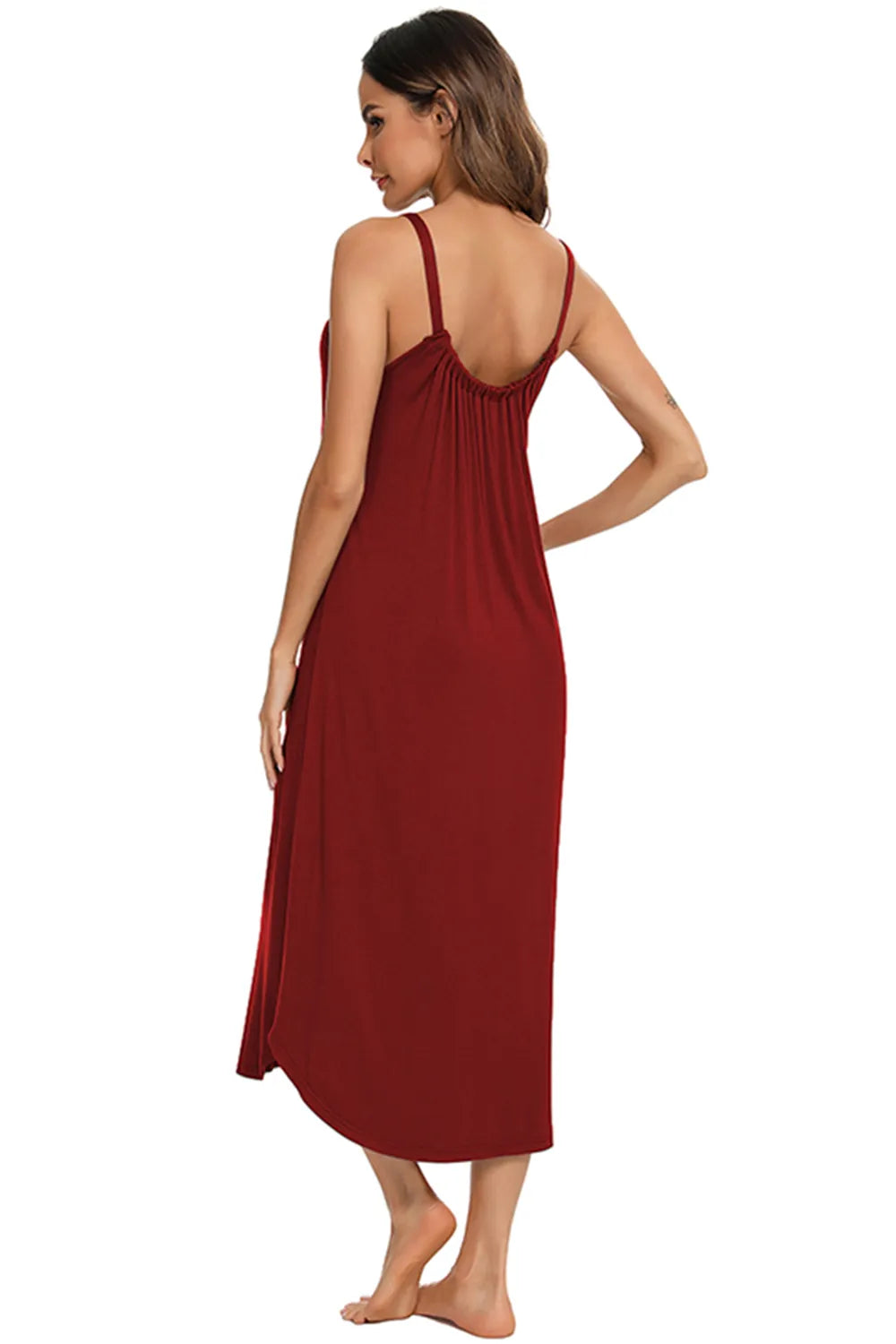 V Neck Midi Lounge Dress 020 - Poppy & Pearl Edit