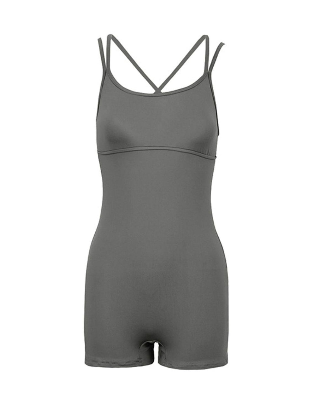 Double Spaghetti Strap Active Romper 006 - Poppy & Pearl Edit