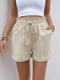 Frill Drawstring Shorts 003 - Poppy & Pearl Edit