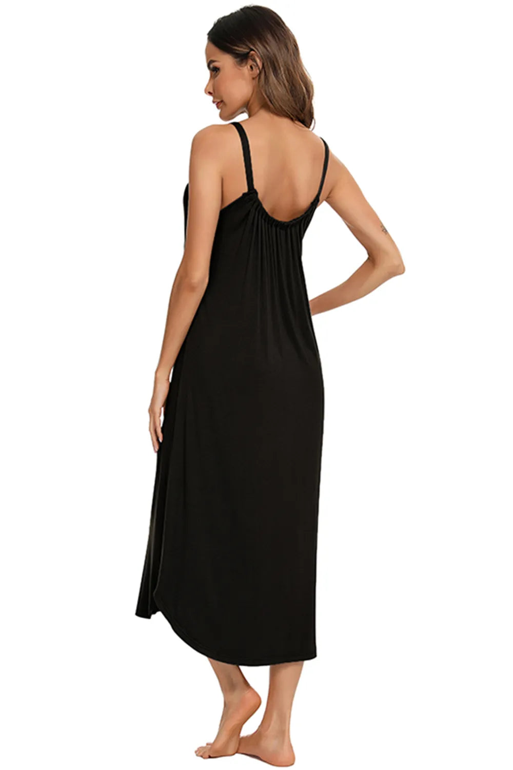 V Neck Midi Lounge Dress 008 - Poppy & Pearl Edit