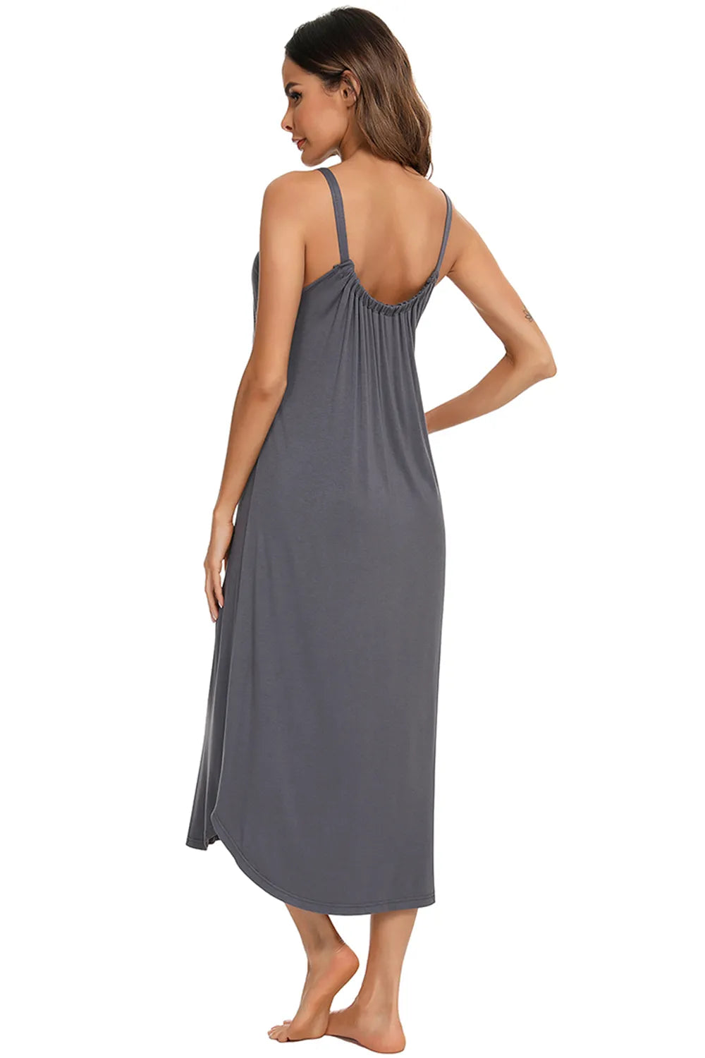 V Neck Midi Lounge Dress 002 - Poppy & Pearl Edit