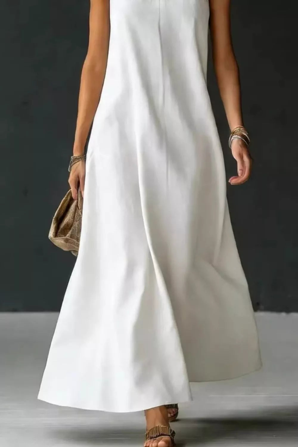 Halter Neck Sleeveless Maxi Dress 008 - Poppy & Pearl Edit