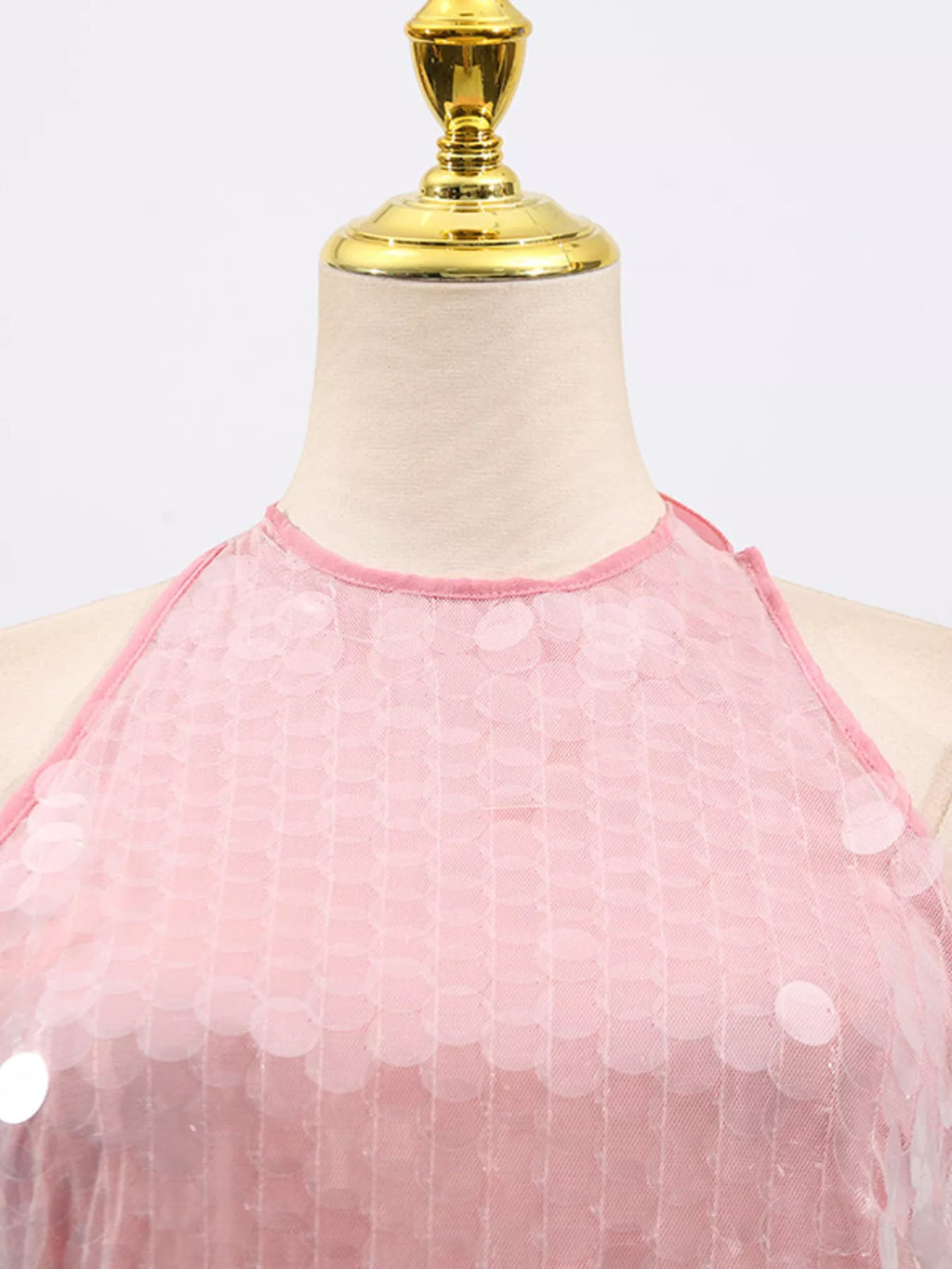Sequin Halter Neck Mini Dress 005 - Poppy & Pearl Edit