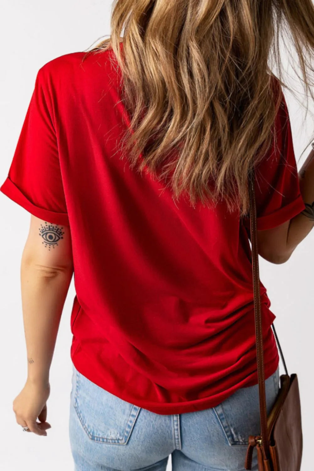 USA American Flag Crewneck T-Shirt 005 - Poppy & Pearl Edit