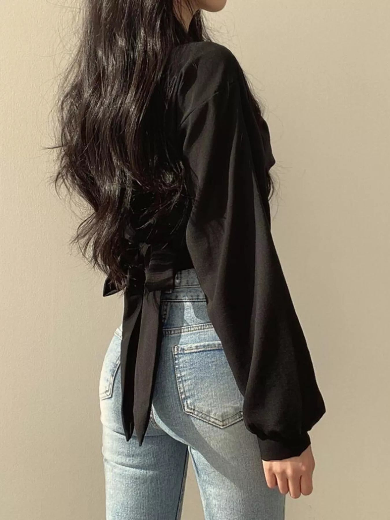 Twisted Front Long Sleeve Shirt 007 - Poppy & Pearl Edit