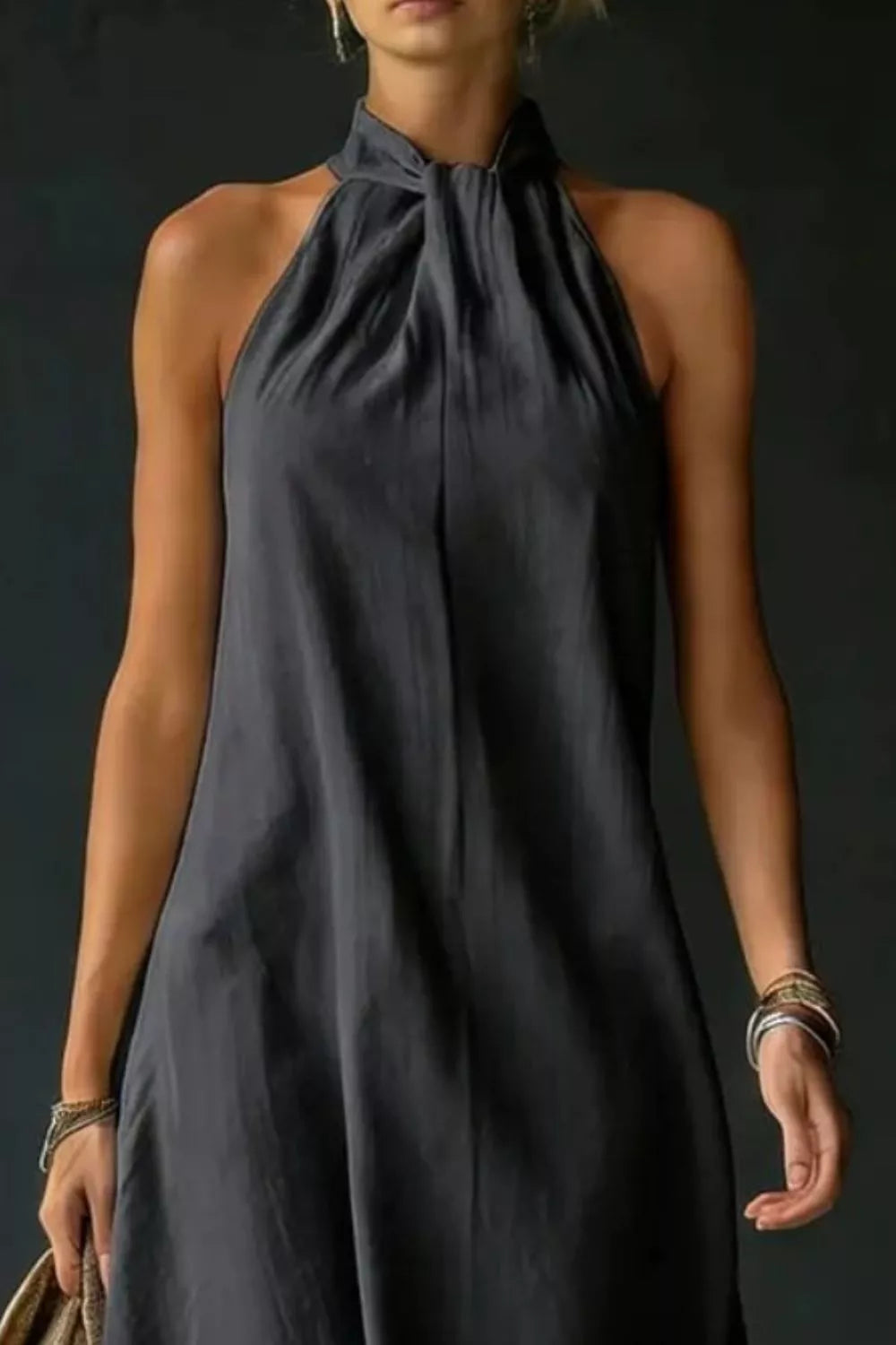 Halter Neck Sleeveless Maxi Dress 010 - Poppy & Pearl Edit