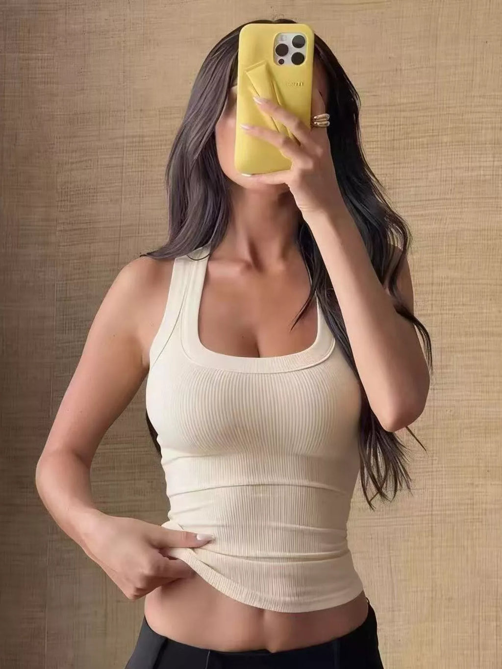 Ribbed Knit Slim Fit Tank 016 - Poppy & Pearl Edit