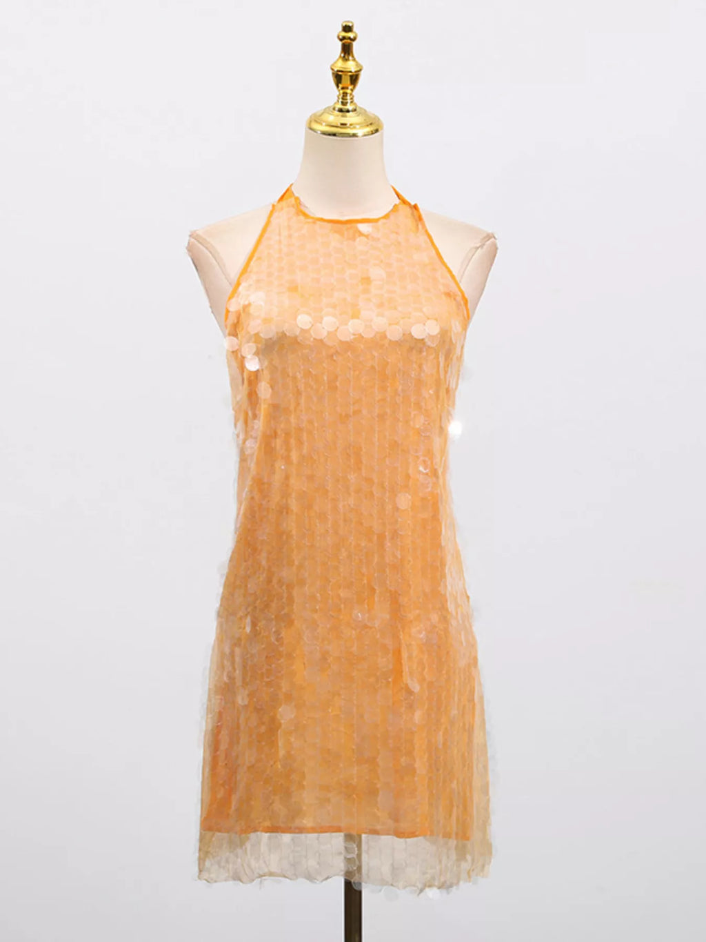 Sequin Halter Neck Mini Dress 016 - Poppy & Pearl Edit