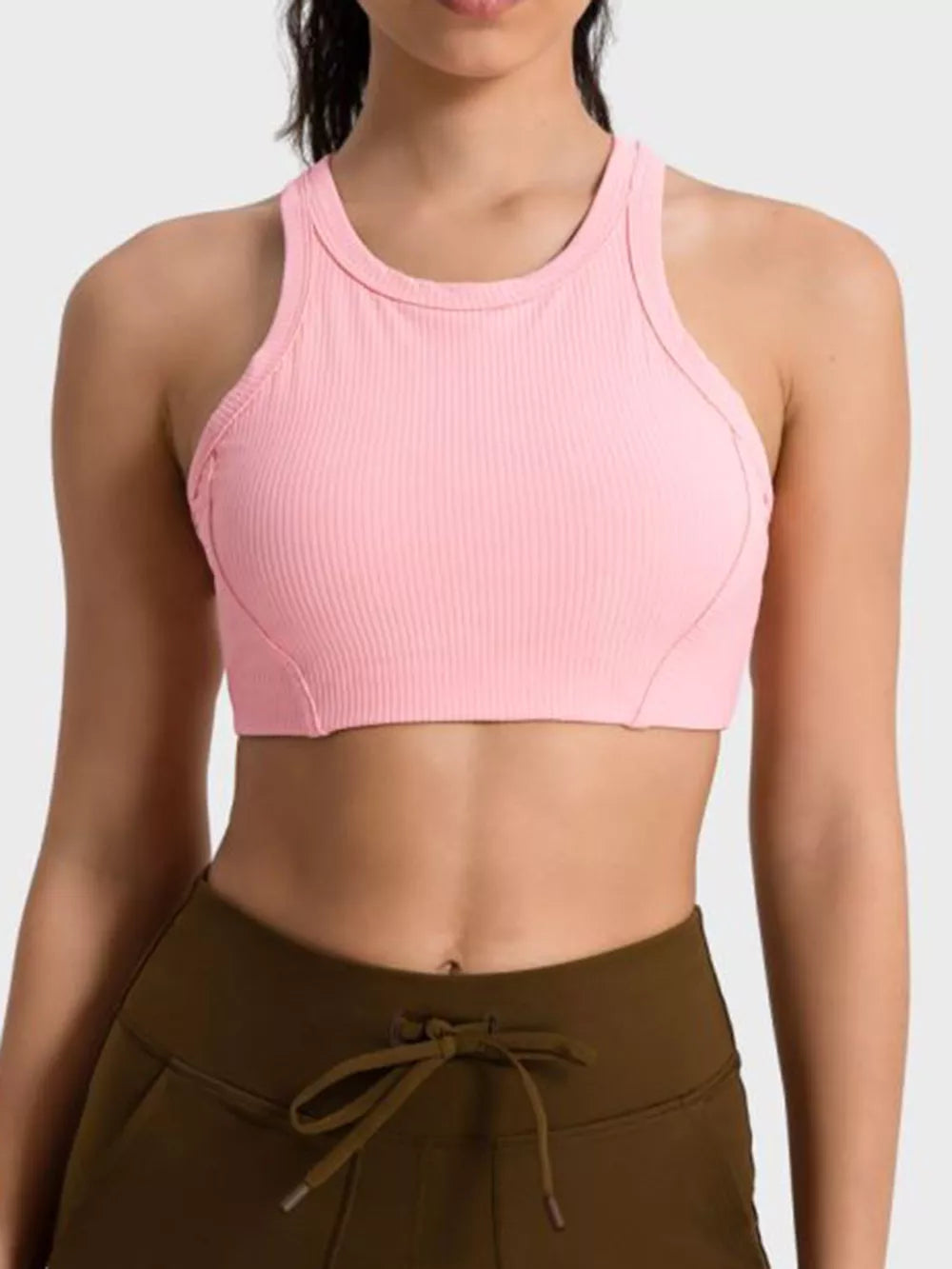 Millennia Wide Strap Cropped Sport Tank Chic Athleisure - Poppy & Pearl Edit