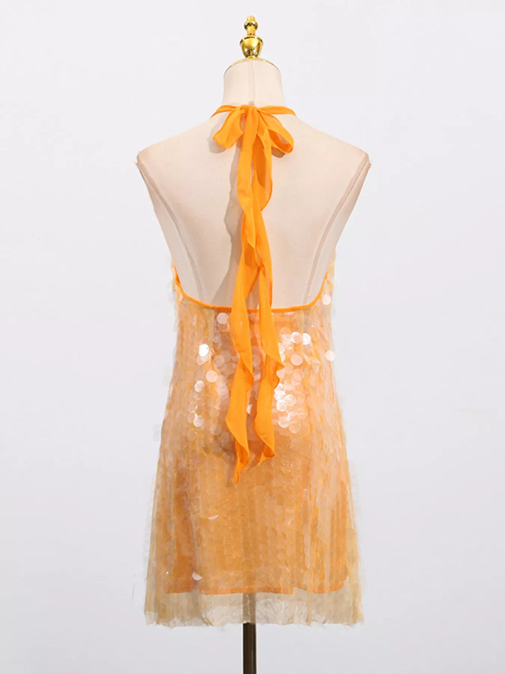Sequin Halter Neck Mini Dress 017 - Poppy & Pearl Edit