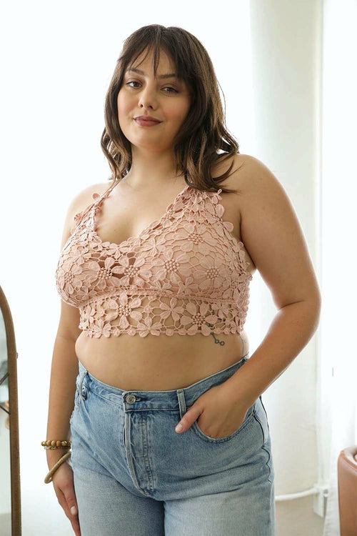 Crochet Daisy Longline Bralette 019 - Poppy & Pearl Edit