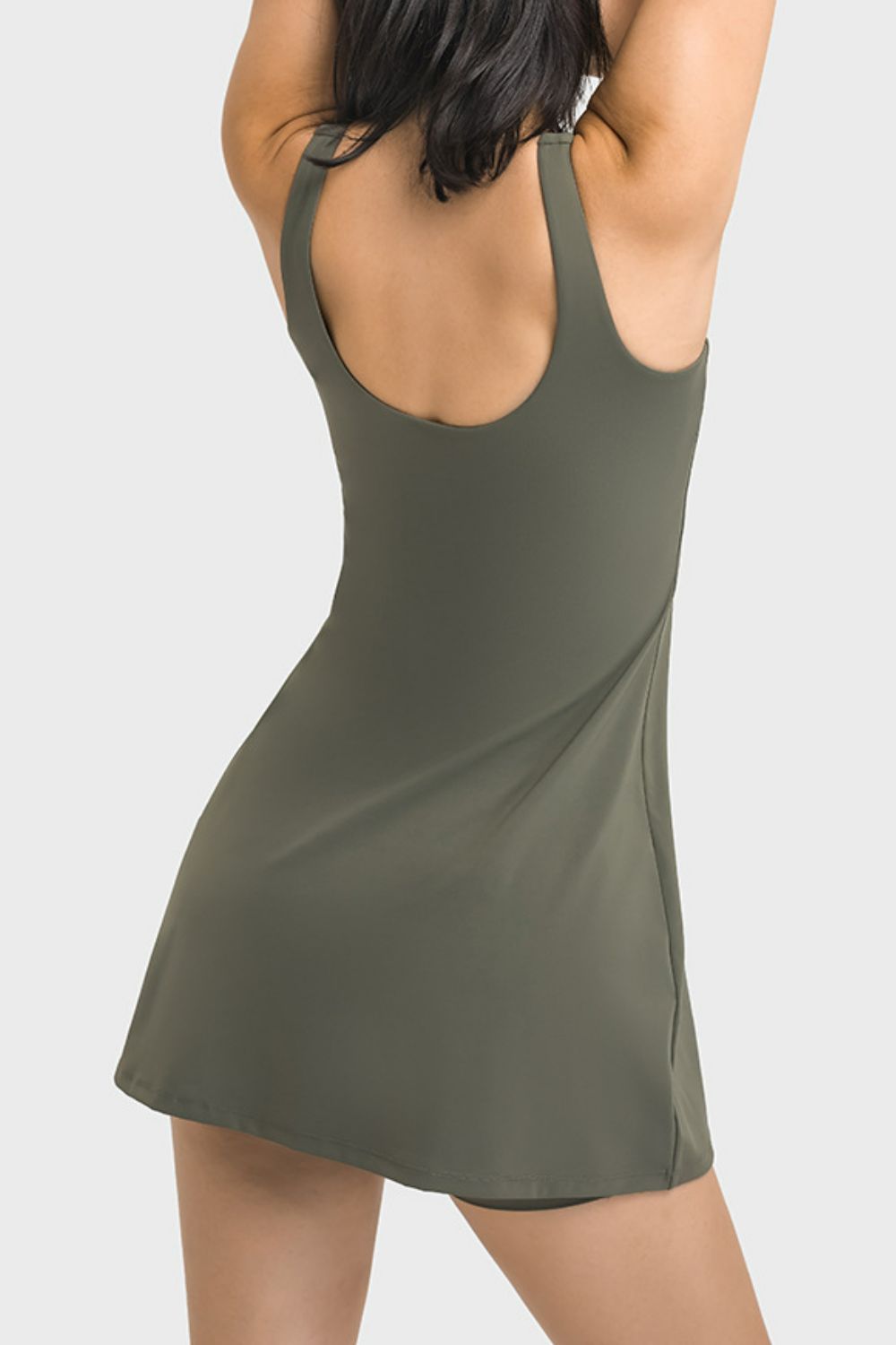 Millennia Square Neck Sports Tank Dress With Full Coverage Bottom 003 - Poppy & Pearl Edit