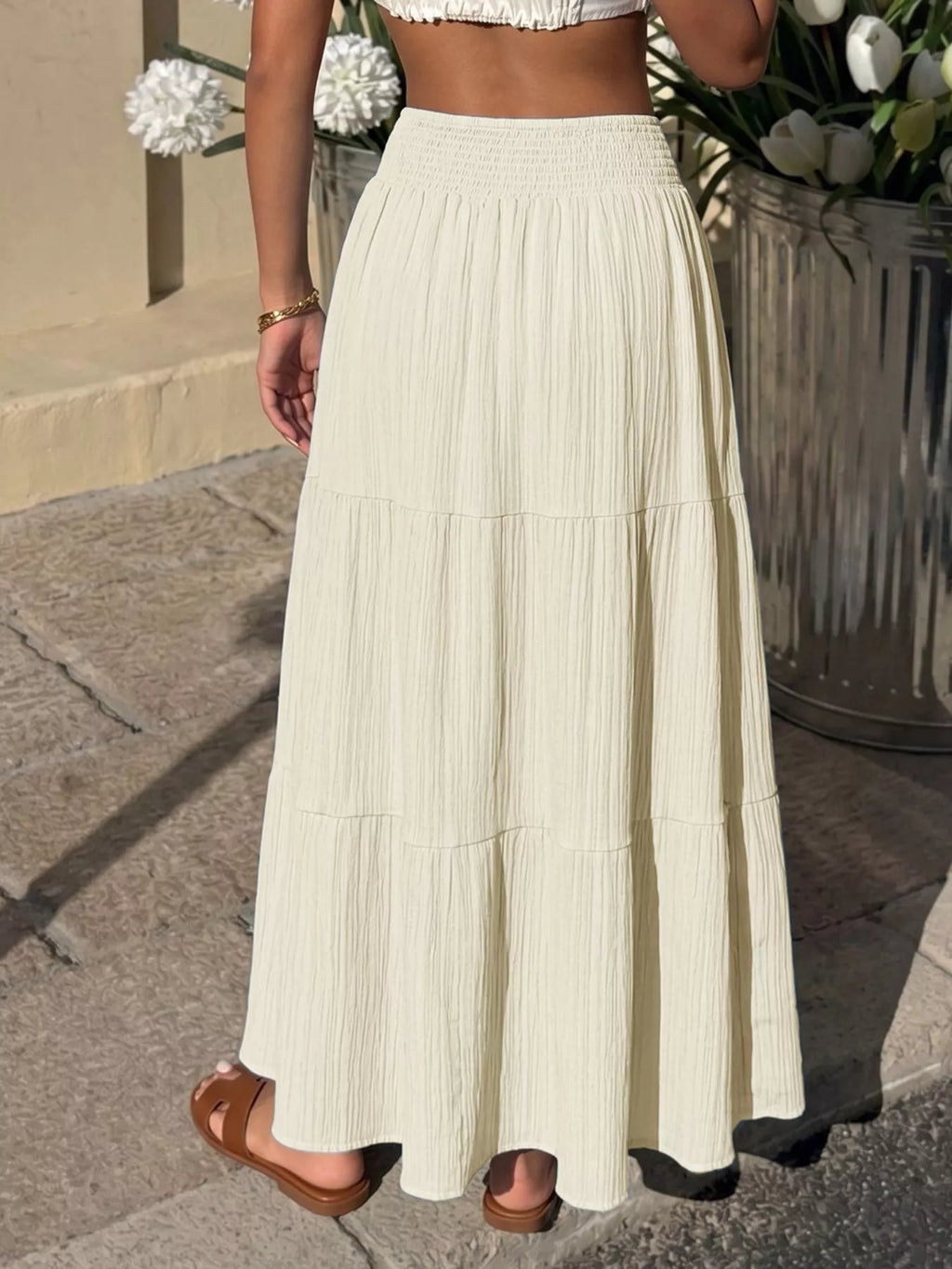 Tiered Flowy Maxi Skirt 013 - Poppy & Pearl Edit