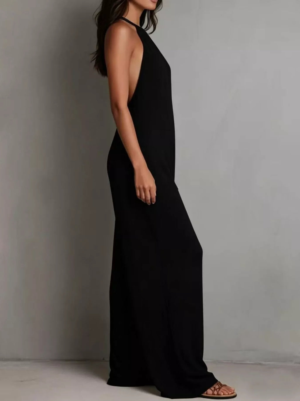 Sleeveless Wide Leg Jumpsuit 005 - Poppy & Pearl Edit