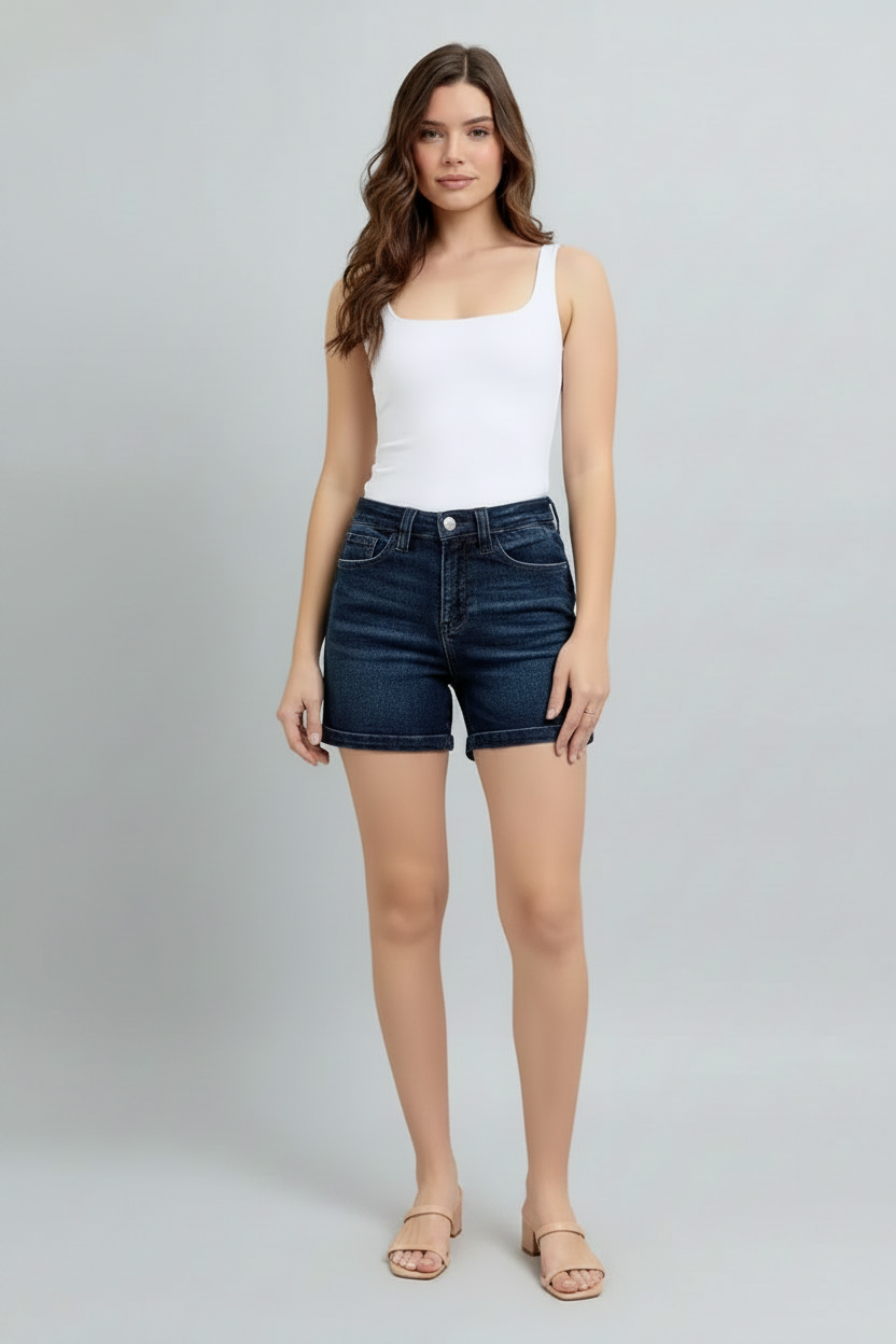 Judy Blue Denim Shorts - Strappy Heels